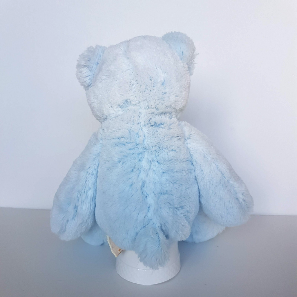 Minkplush THOMAS BLUE TEDDY BEAR Floppy Plush Soft Toy 30cm Stuffed Animal Cute5