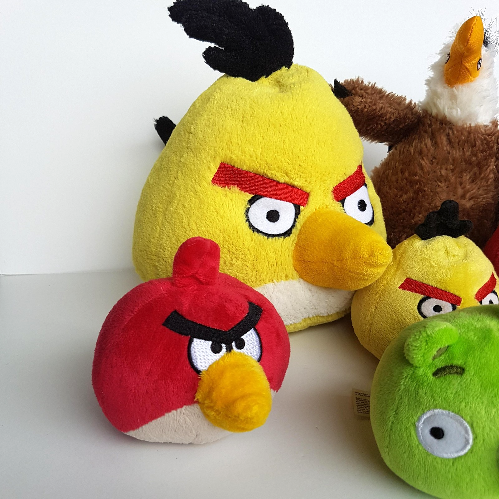 Angry Birds MIXED LOT Chuck Red Pig Eagle Game Plush Stuffed Animal Soft Toy1