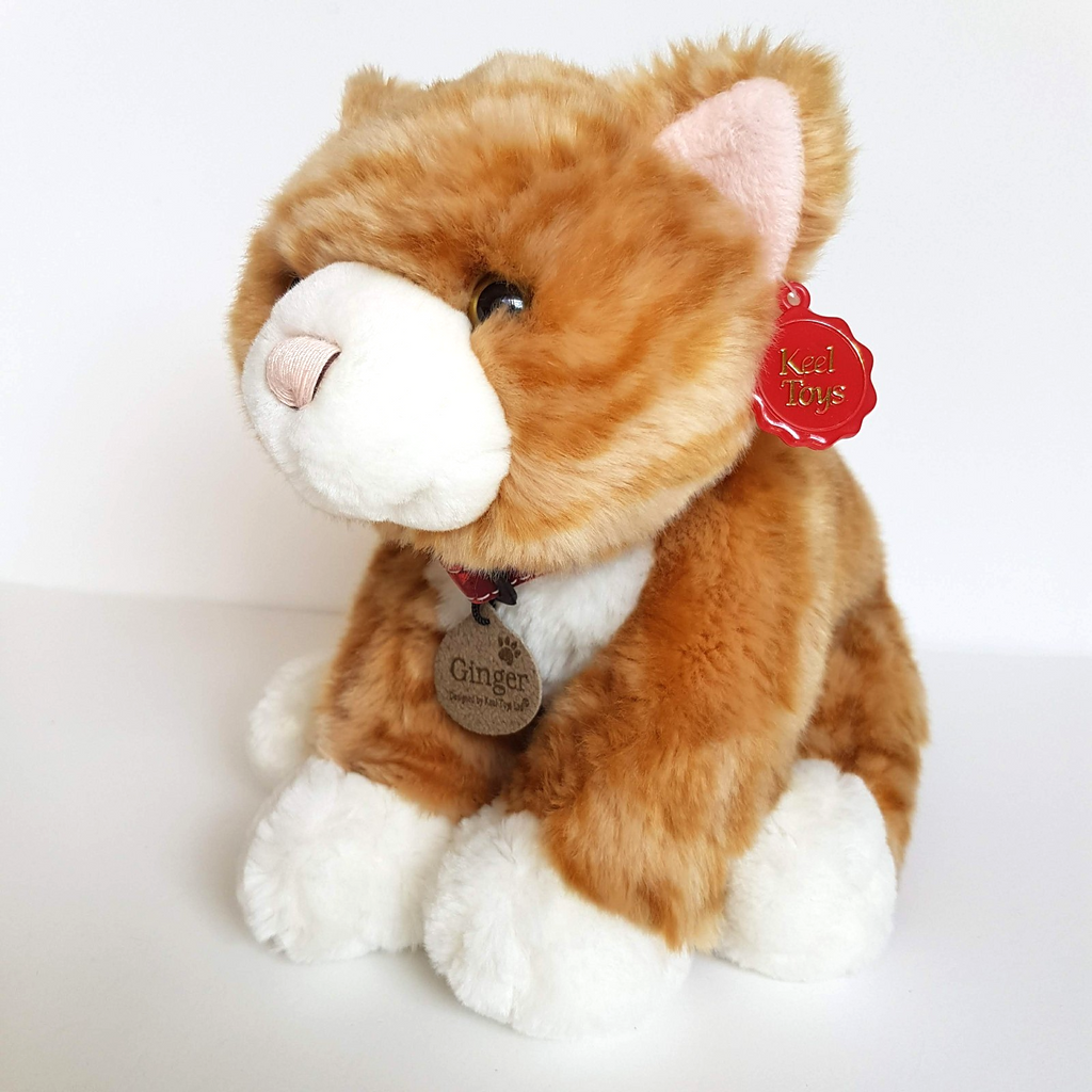 Keel GINGER TABBY CAT Floppy Orange 30cm Plush Soft Toy Stuffed Animal Pet Cute3