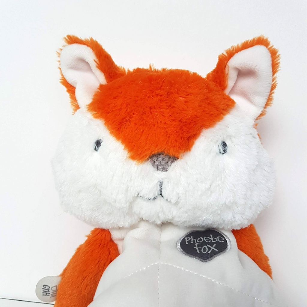 O.B Designs PHOEBE FOX Plush Comforter Lovey Security Blanket Hanger Orange Cute7
