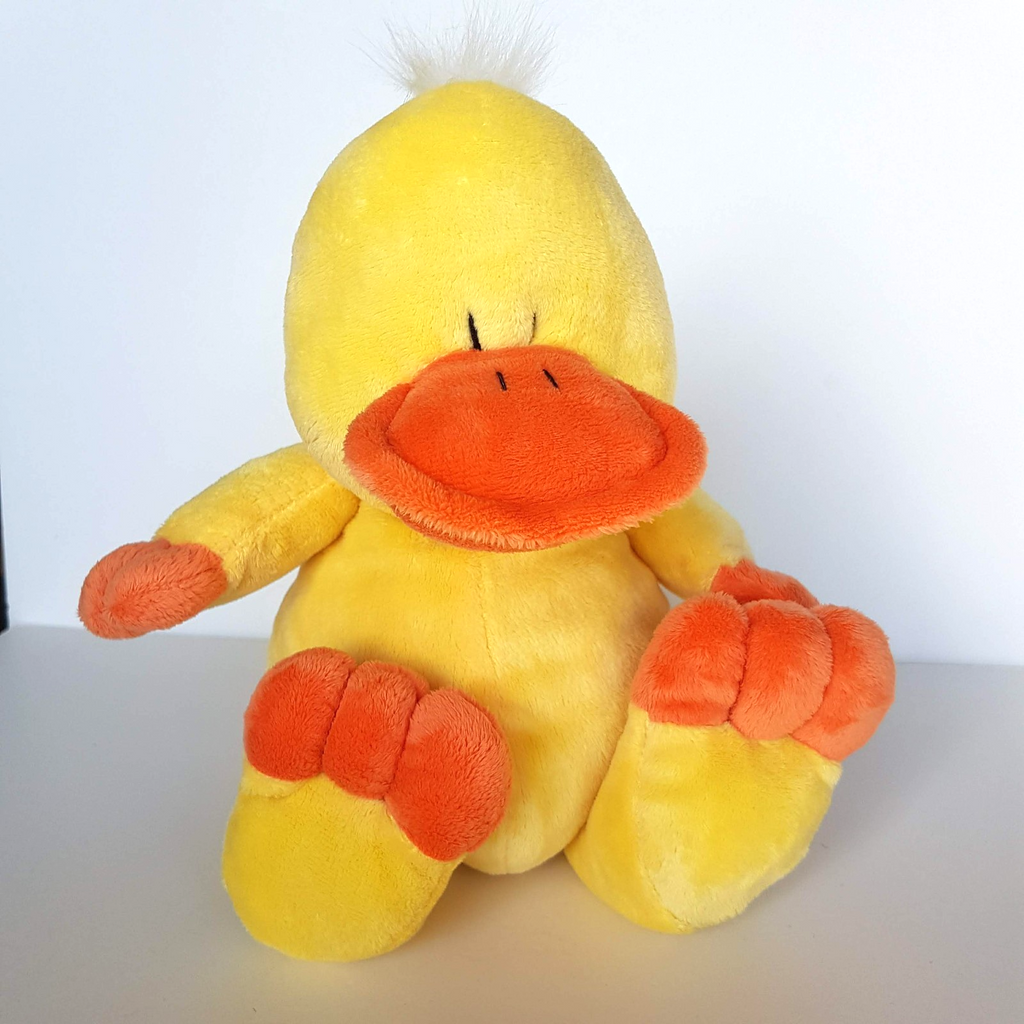 Cute FLOPPY YELLOW DUCK Plush Bird Soft Toy 36cm Farm Stuffed Animal Beanbag Toy1