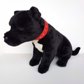Bocchetta BLACK STAFFY BULL Realistic Dog Plush 30cm Stuffed Animal Soft Toy Pet0