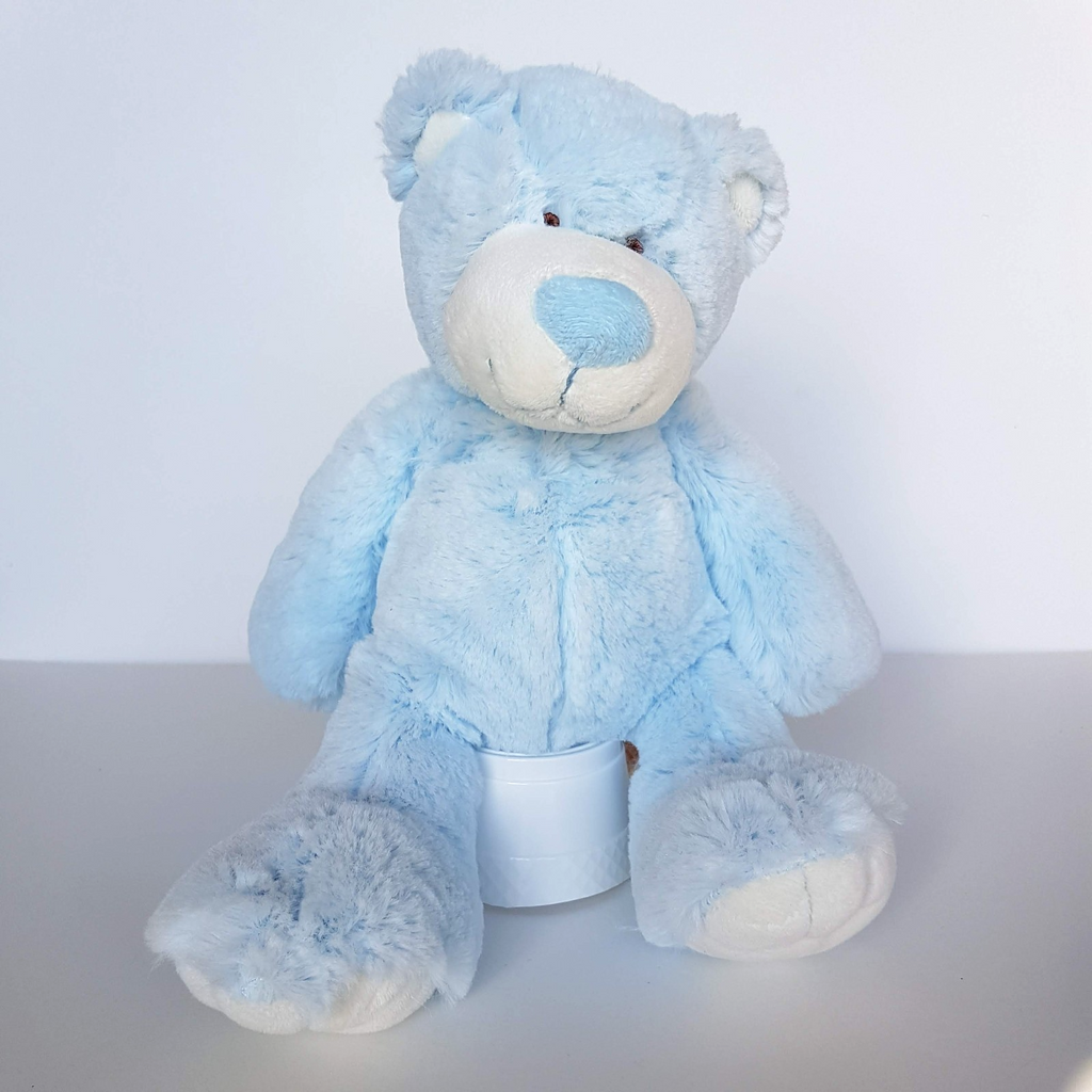 Minkplush THOMAS BLUE TEDDY BEAR Floppy Plush Soft Toy 30cm Stuffed Animal Cute0