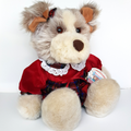 Vintage CHRISTMAS TEDDY BEAR Plush 49cm Commonwealth Toy Soft Toy Stuffed Animal0