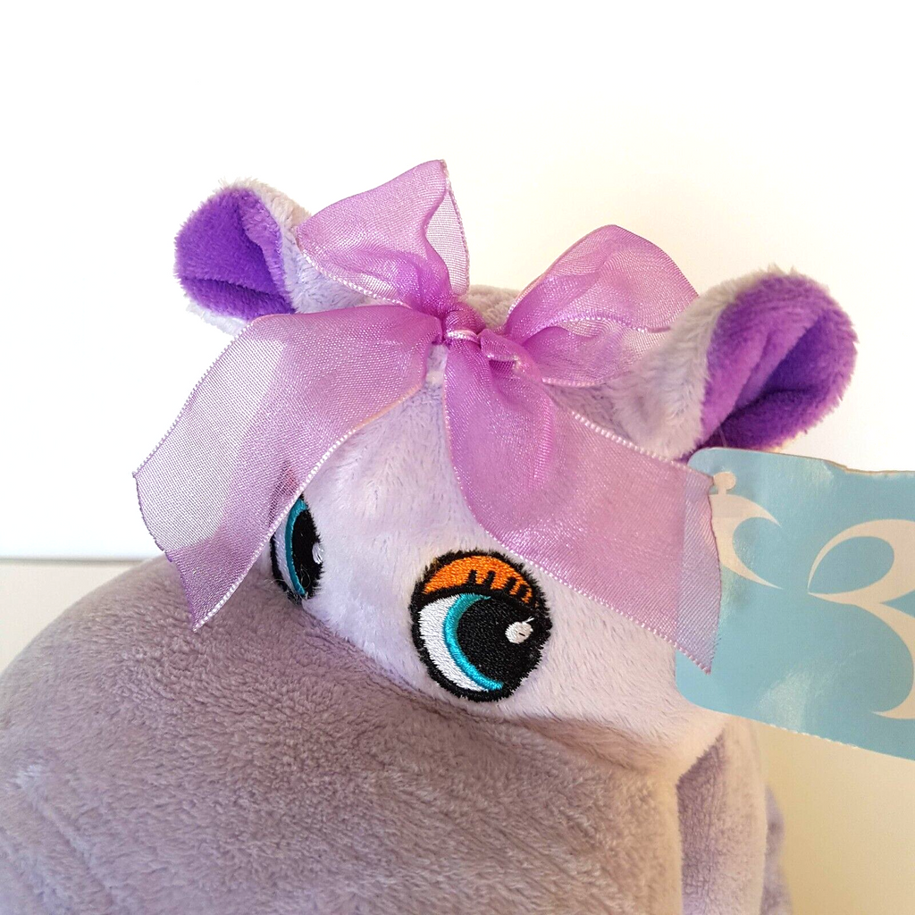 Carte Blanche PURPLE HIPPO Plush 26cm Floppy Stuffed Animal Lavender Soft Toy3