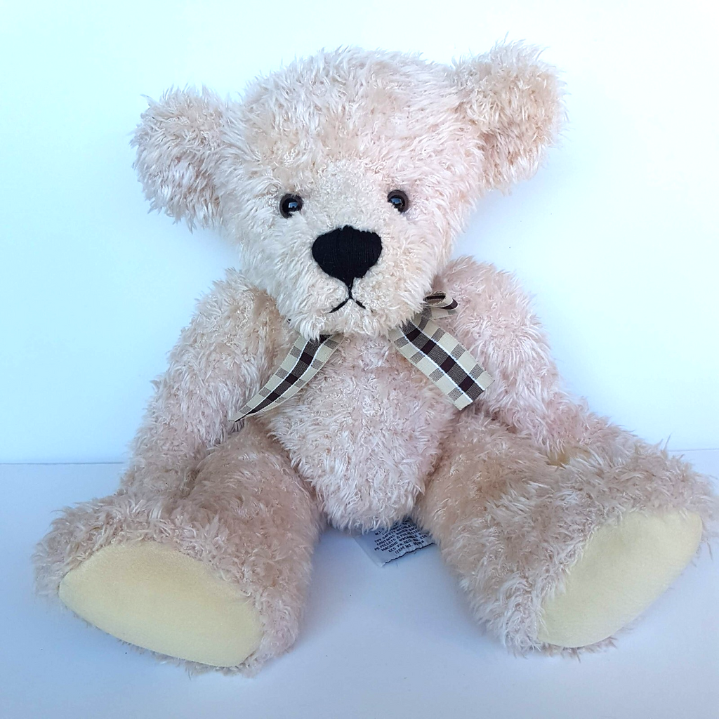 Russ TEDDY BEAR ELIZABETH Plush 33cm Soft Toy Beanbag Stuffed Animal Cute Cream0