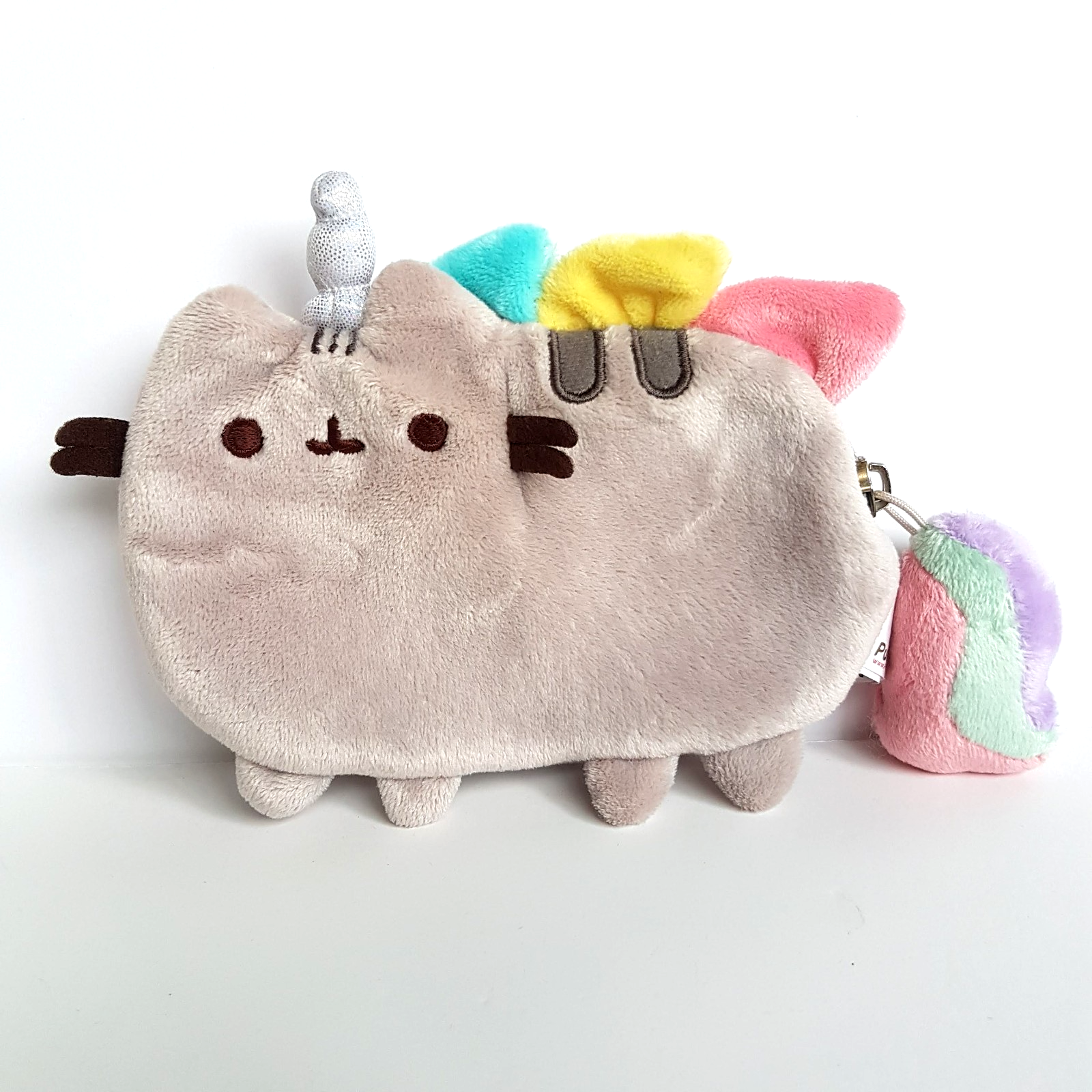 Gund Pusheen PUSHEENICORN COIN PURSE Cat Plush 16cm Soft Toy Stuffed Animal0