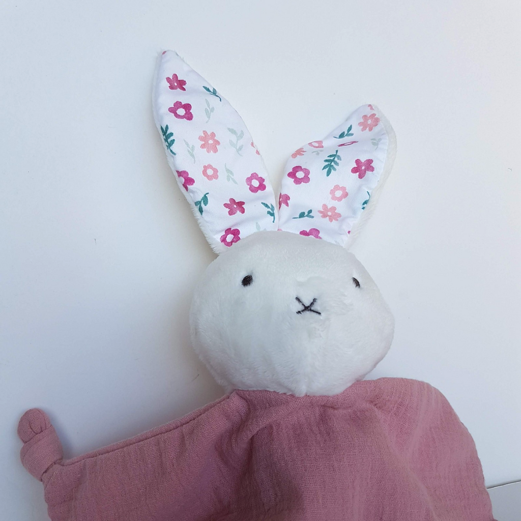 Bub PINK BUNNY RABBIT Lovey Target Plush Muslin Security Comforter Soft Toy Cute1