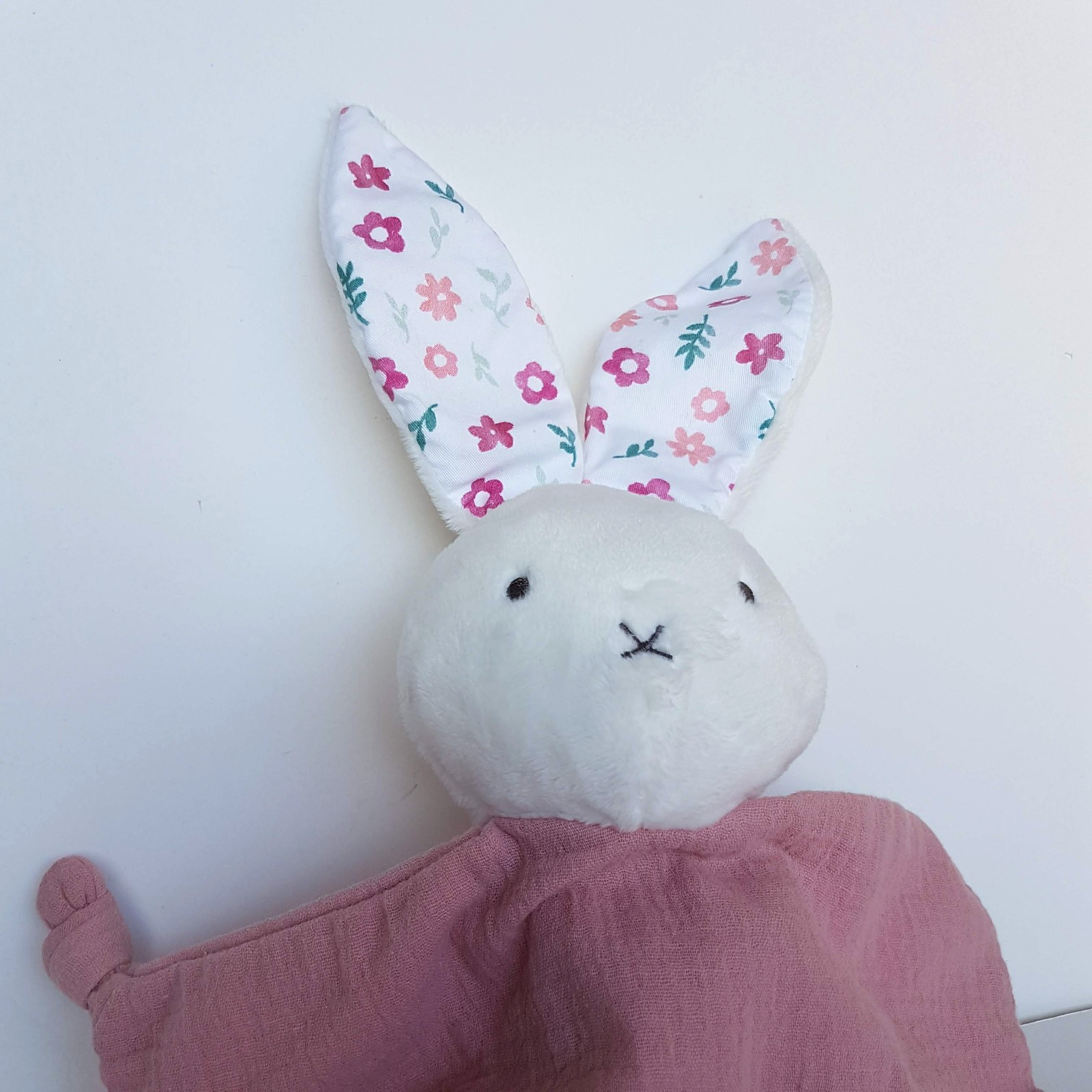 Bub PINK BUNNY RABBIT Lovey Target Plush Muslin Security Comforter Soft Toy Cute1
