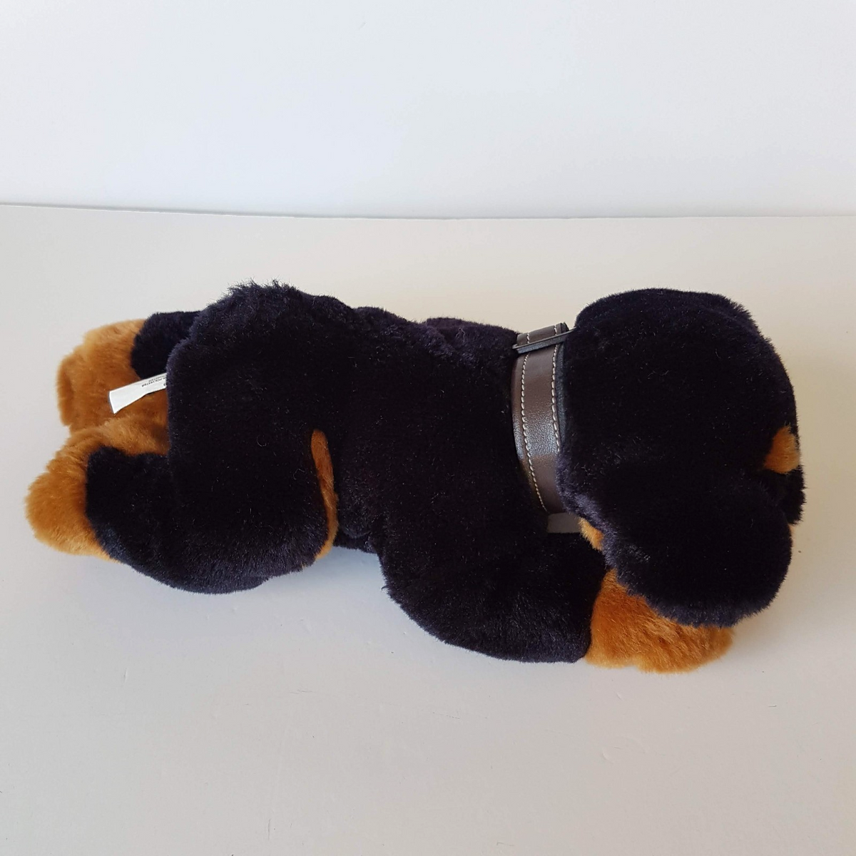 Stunning ROTTWEILER PUPPY Dog Plush 28cm Laying Soft Toy Collar Stuffed Animal3