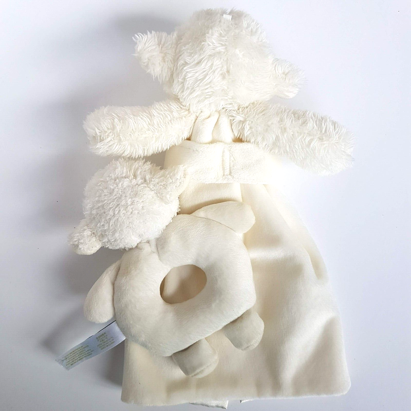 Bunnies By The Bay LAMB SET Plush Security Lovey Comforter + Rattle Soft Toy4