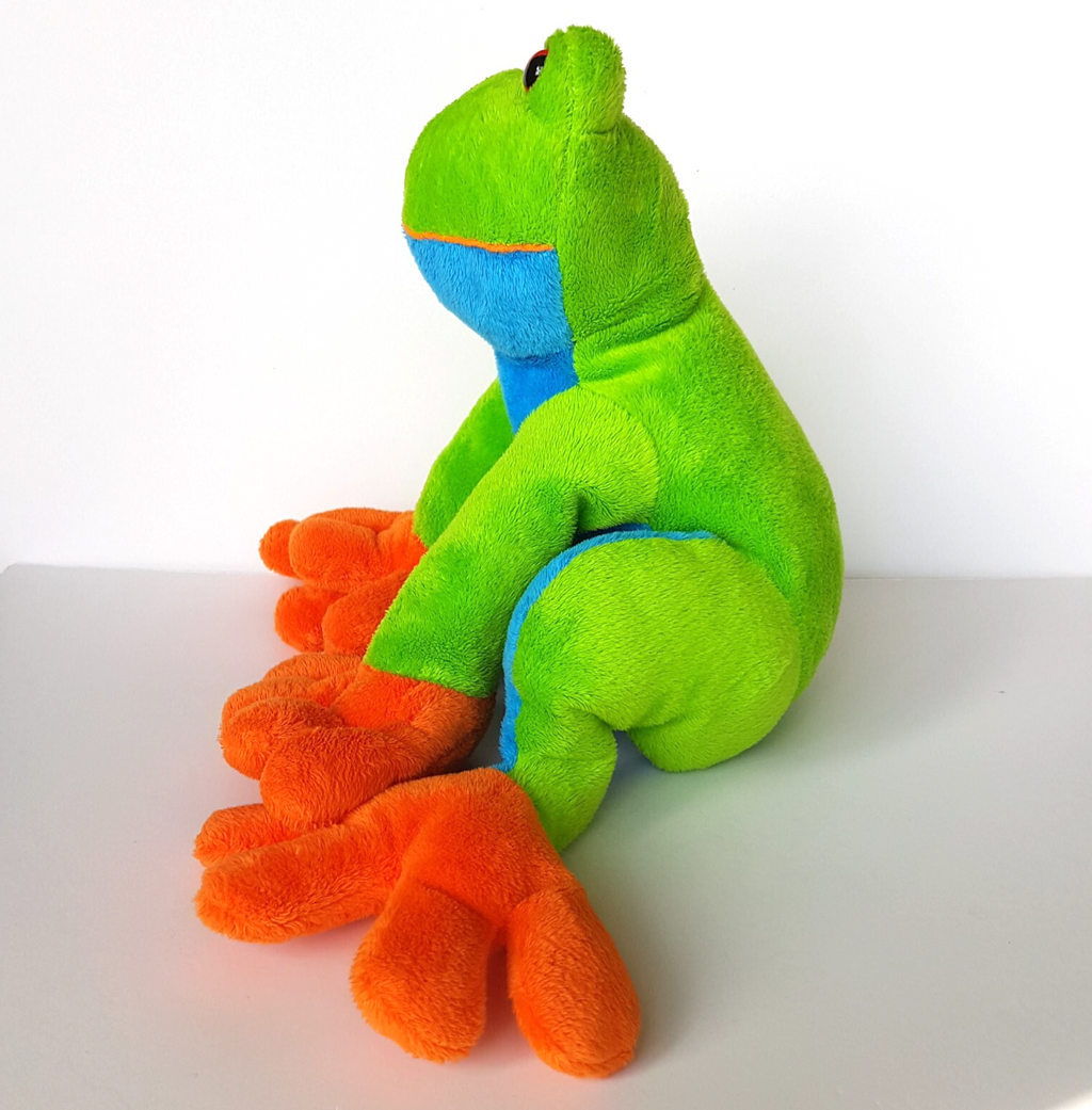 Animal Alley NEON FROG Floppy Big Feet 10" Plush Stuffed Animal Soft Toy Reptile6