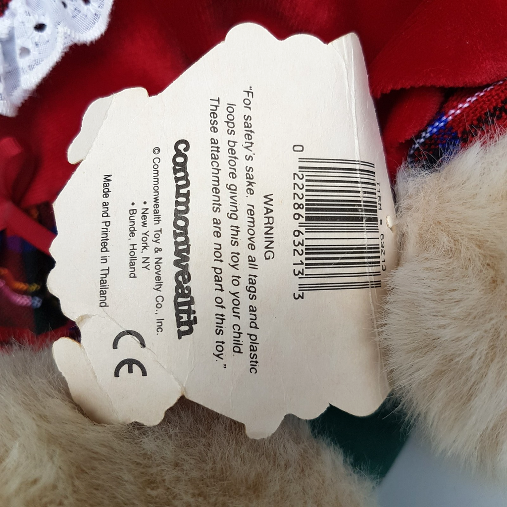 Vintage CHRISTMAS TEDDY BEAR Plush 49cm Commonwealth Toy Soft Toy Stuffed Animal15