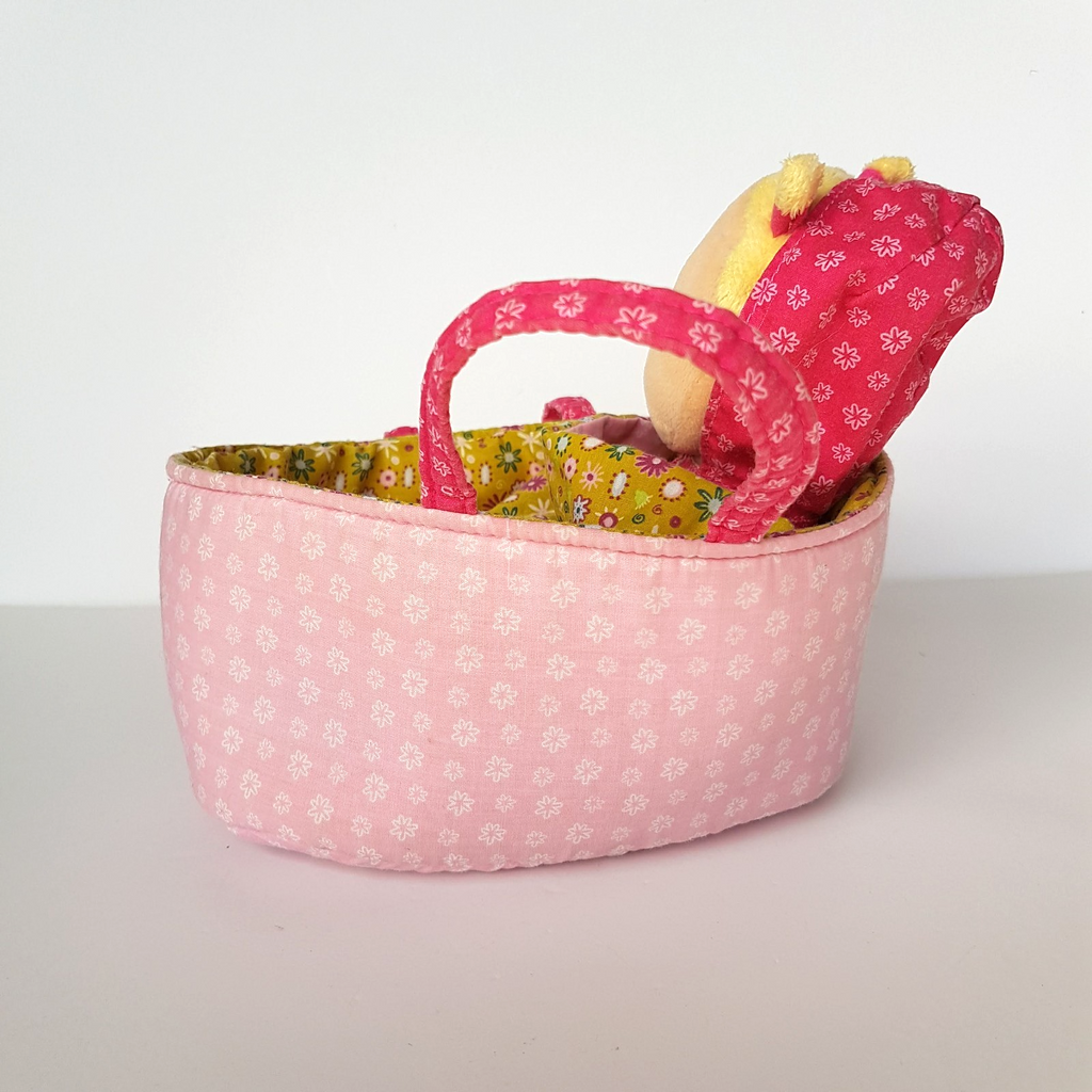 Lilliputiens BABY DOLL & CARRIER Plush Soft Toy Bassinet Cloth Doll Pretend Play7