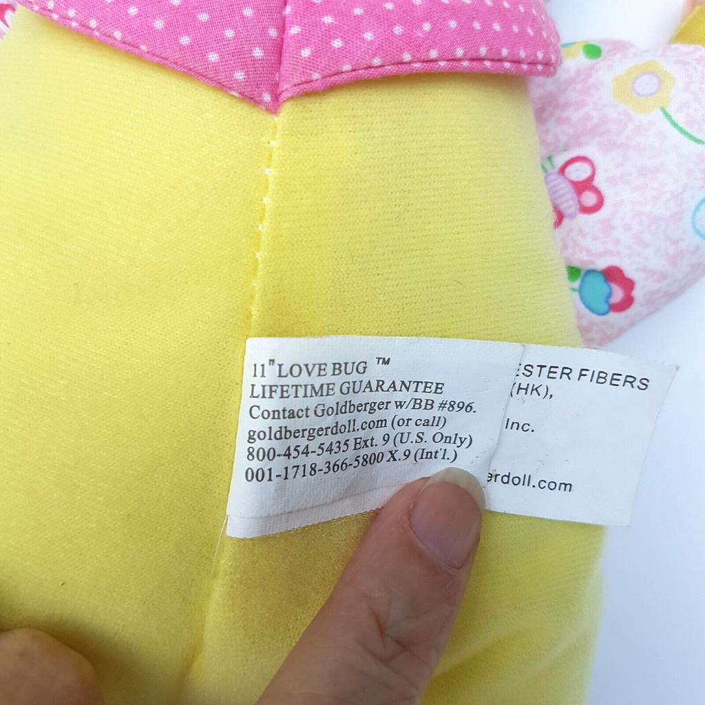 Goldberger LOVE BUG Doll 11” Pastel Baby Vinyl Face Cuddle Lovey Sleep Kids Toy16