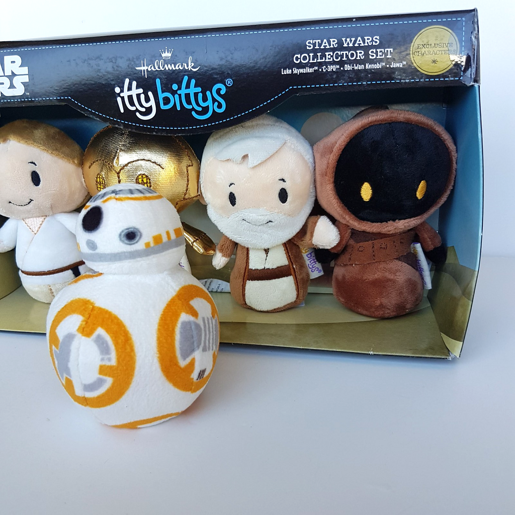 Itty Bittys STAR WARS COLLECTOR SET Luke C 3PO Obi Wan Jawa PLUS BB 8 Soft Toy16