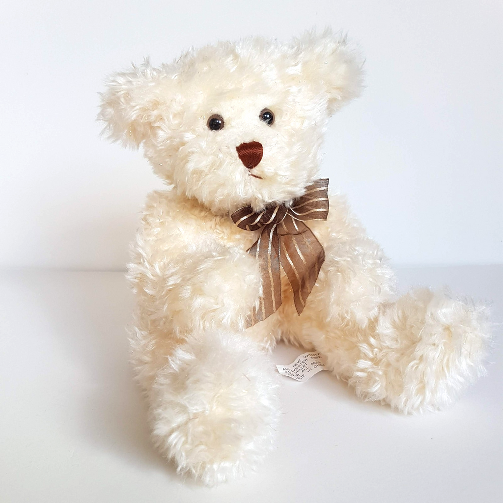 Aurora GLITTER BEAR Plush Teddy Bear 30cm Floppy Soft Toy Stuffed Animal Foil1