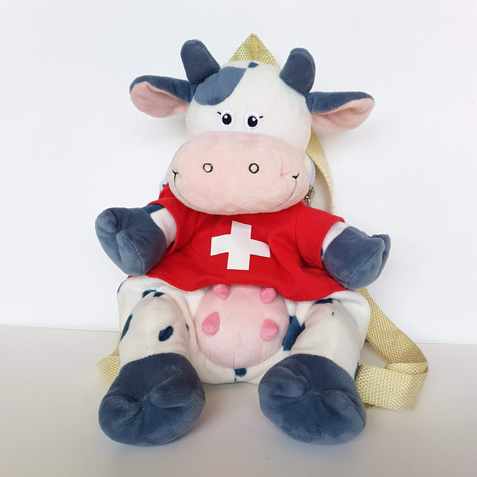 Rare MILKY FAMILY SWITZERLAND BACKPACK Cow Plush Stuffed Animal Soft Toy Bag1