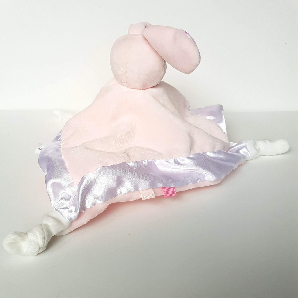 4Baby PINK BUNNY Lovey Plush Baby Rabbit Security Comforter Blanket Soft Toy3