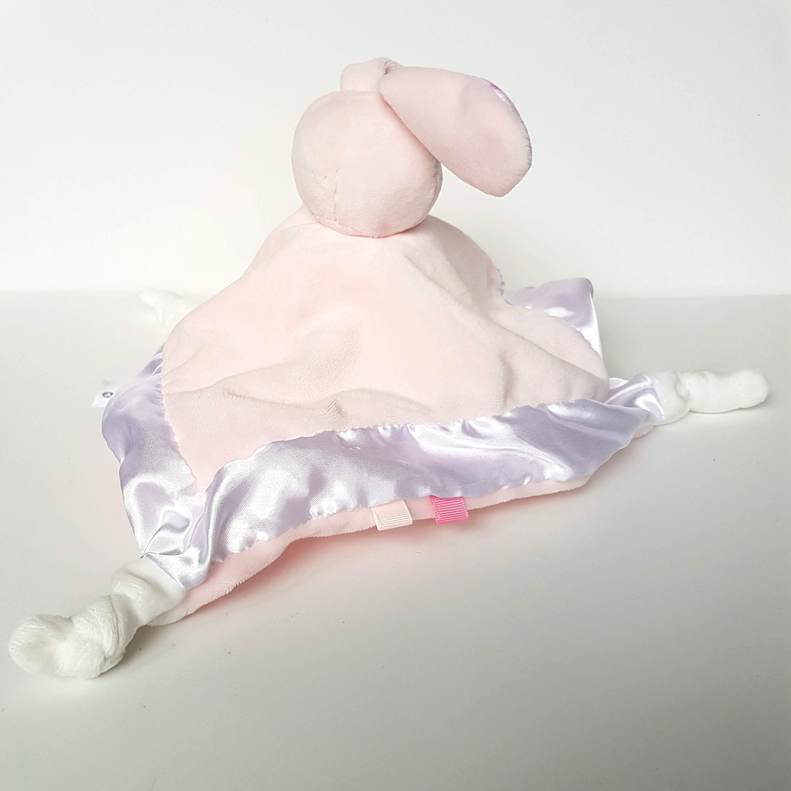4Baby PINK BUNNY Lovey Plush Baby Rabbit Security Comforter Blanket Soft Toy3