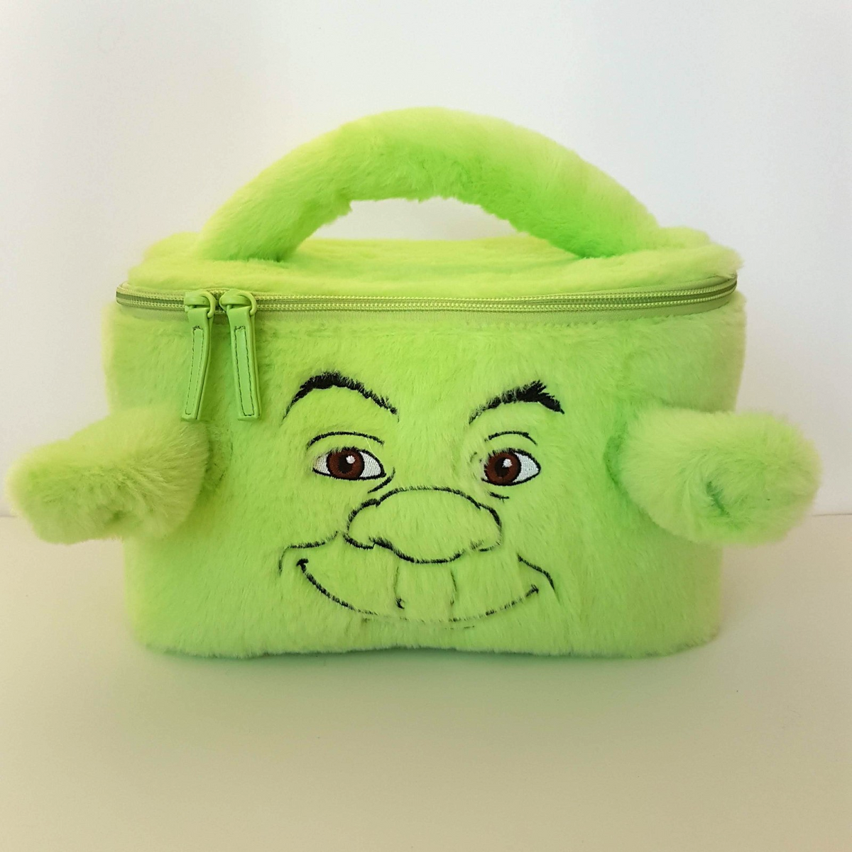 Green SHREK Plush Cosmetic Bag Tote 27cm x 17cm Medium Funny Soft Toy Monster0