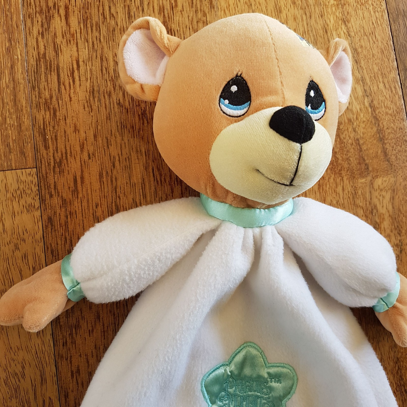 Rare PRECIOUS MOMENTS Baby Lovey BEAR Security Blanket Plush Comforter Soft Toy4