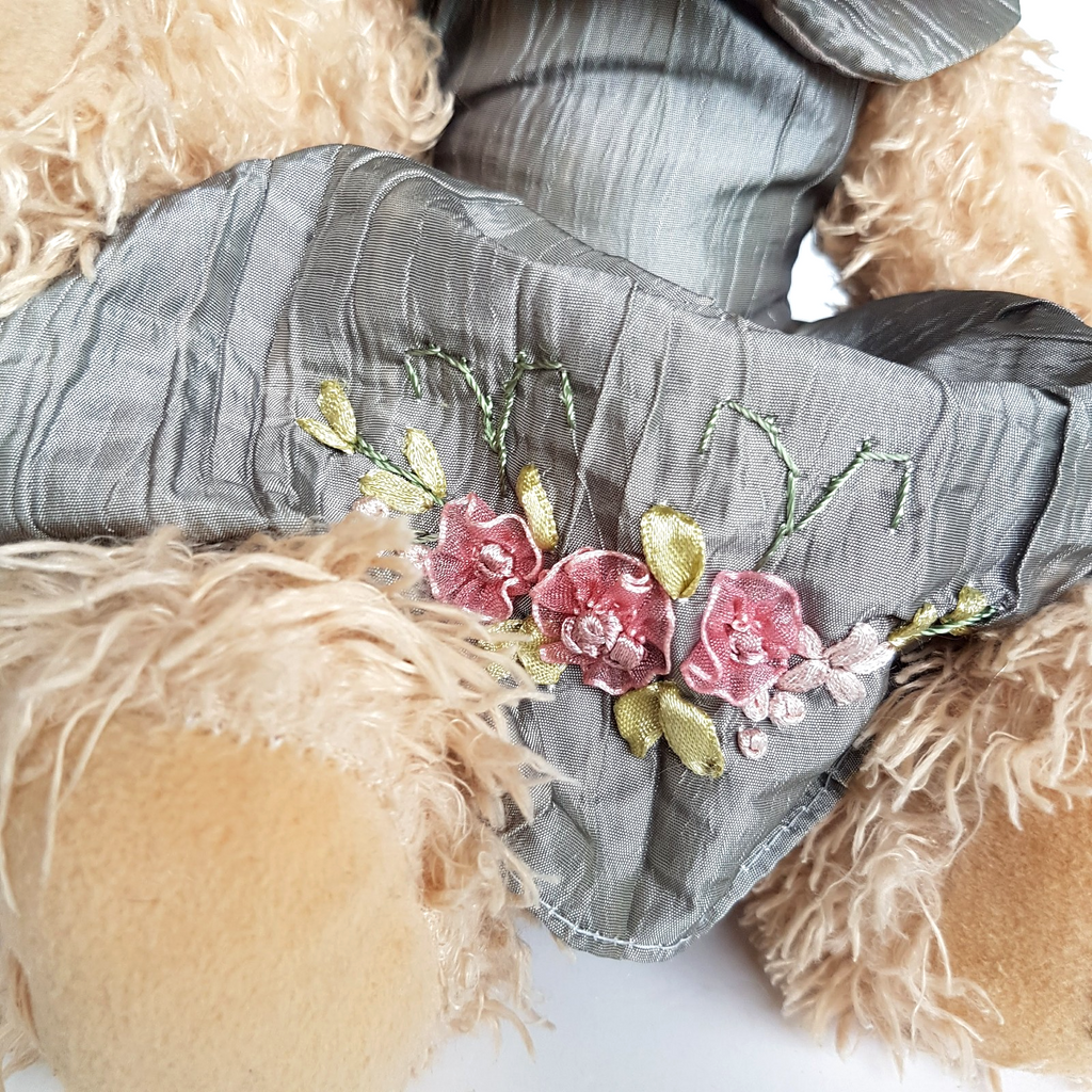 Settler Bears TAFFETA ROSE BEAR Plush 40cm 5 Way Jointed Stuffed Animal Soft Toy5