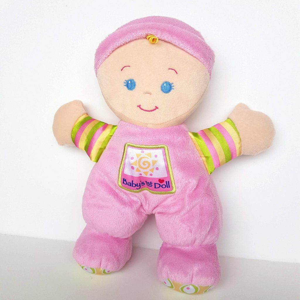 Fisher Price BABY'S 1ST DOLL RATTLE Plush Fabric Rag Doll Comforter Sleep Toy2