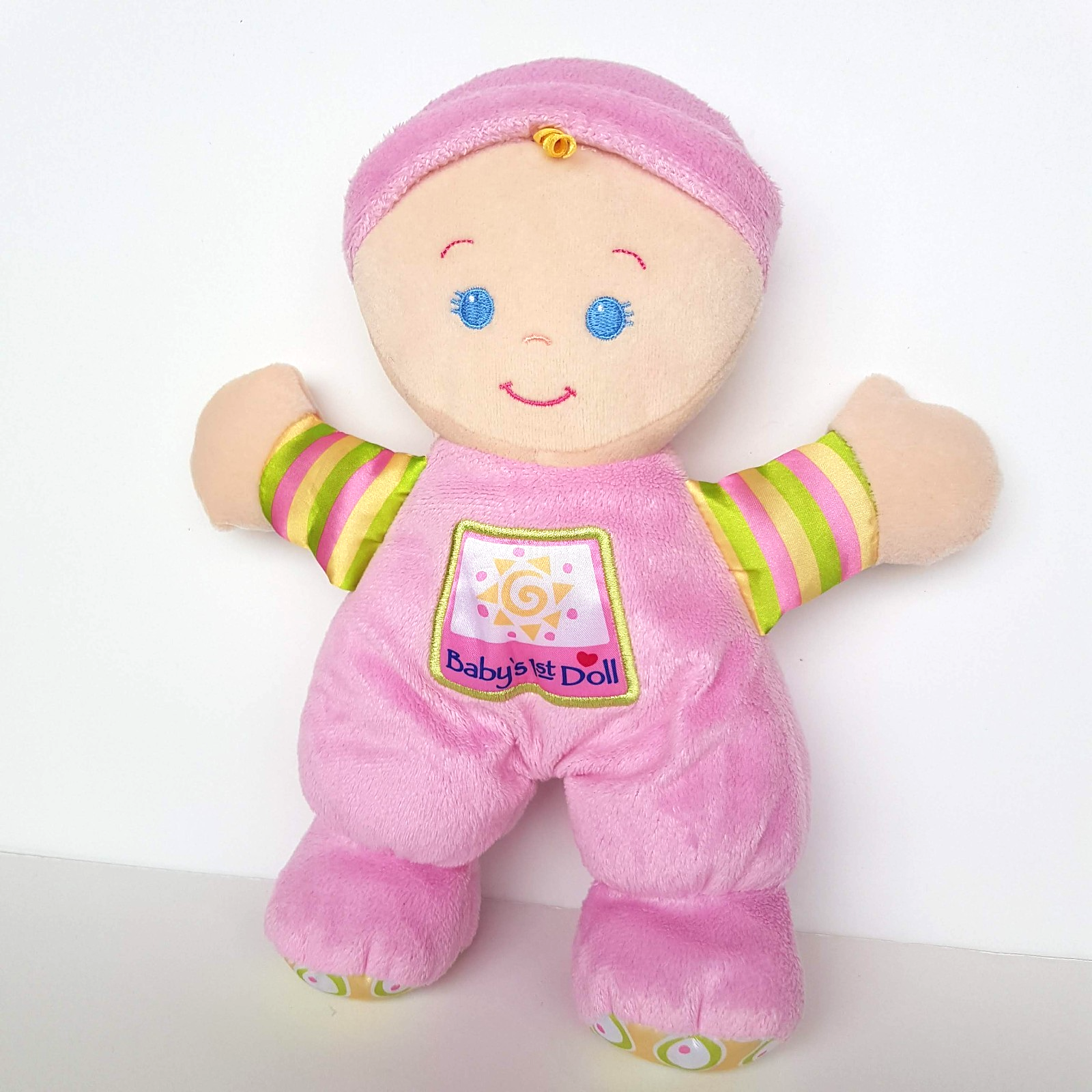 Fisher Price BABY'S 1ST DOLL RATTLE Plush Fabric Rag Doll Comforter Sleep Toy2