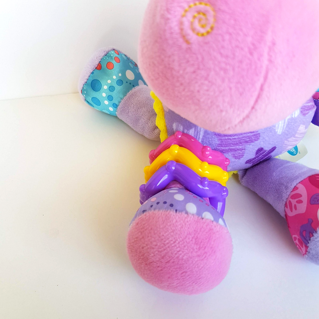 Playgro HAPPY UNICORN Clip On Pram Baby Activity Toy Plush Rattle Mirror Crinkle4