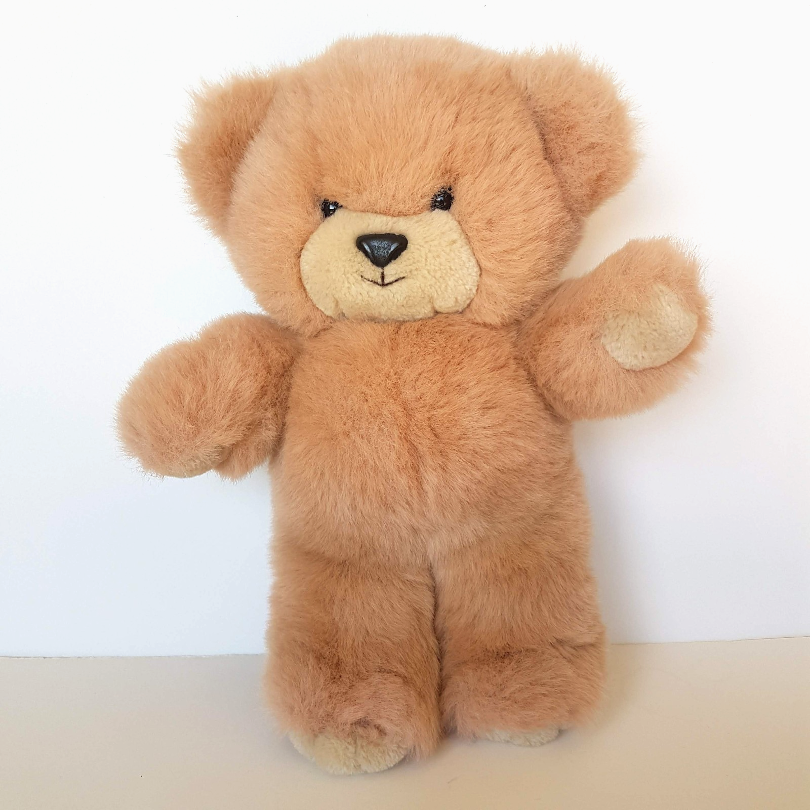 24k Polar Puff BRAD BEAR Vintage Teddy Blush Pink Plush Stuffed Animal Soft Toy0