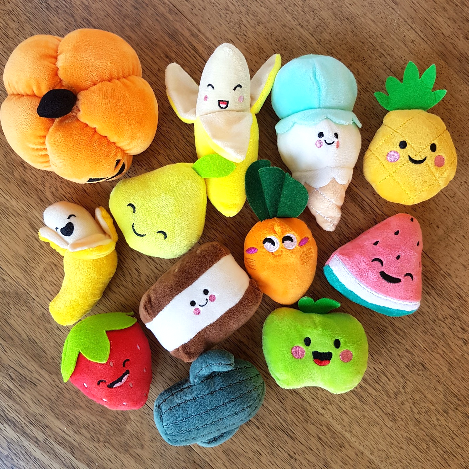 Mixed FOOD PLUSH Soft Toy Stuffed Food Small Toys Fruit Icecream Vegetables0