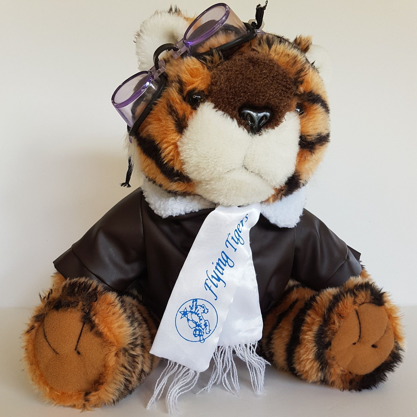 Rare Vintage FLYING TIGERS Aviation Squadron Pilot Plush Stuffed Animal Soft Toy7