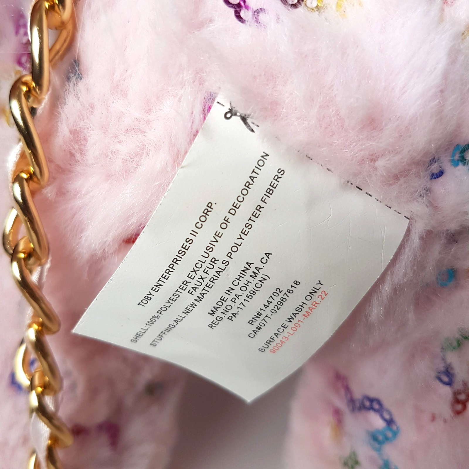 Olly & Me UNICORN BAG PLUSH Pink Flower Sequin CUTE Kids Bag Purse Rainbow Toy9