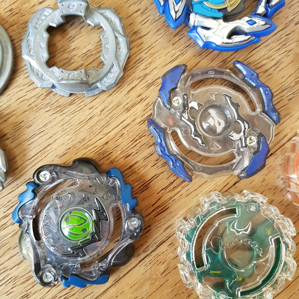 Beyblade Mixed Lot Tops Launchers Ripcords Beys Spinning Toys Action Kids Play3