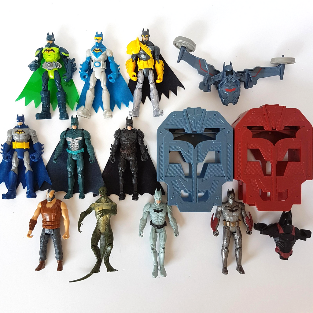 Mattel BATMAN Action Figure LOT Bundle 4" DC Comics Superhero Reptile Lizard EUC0