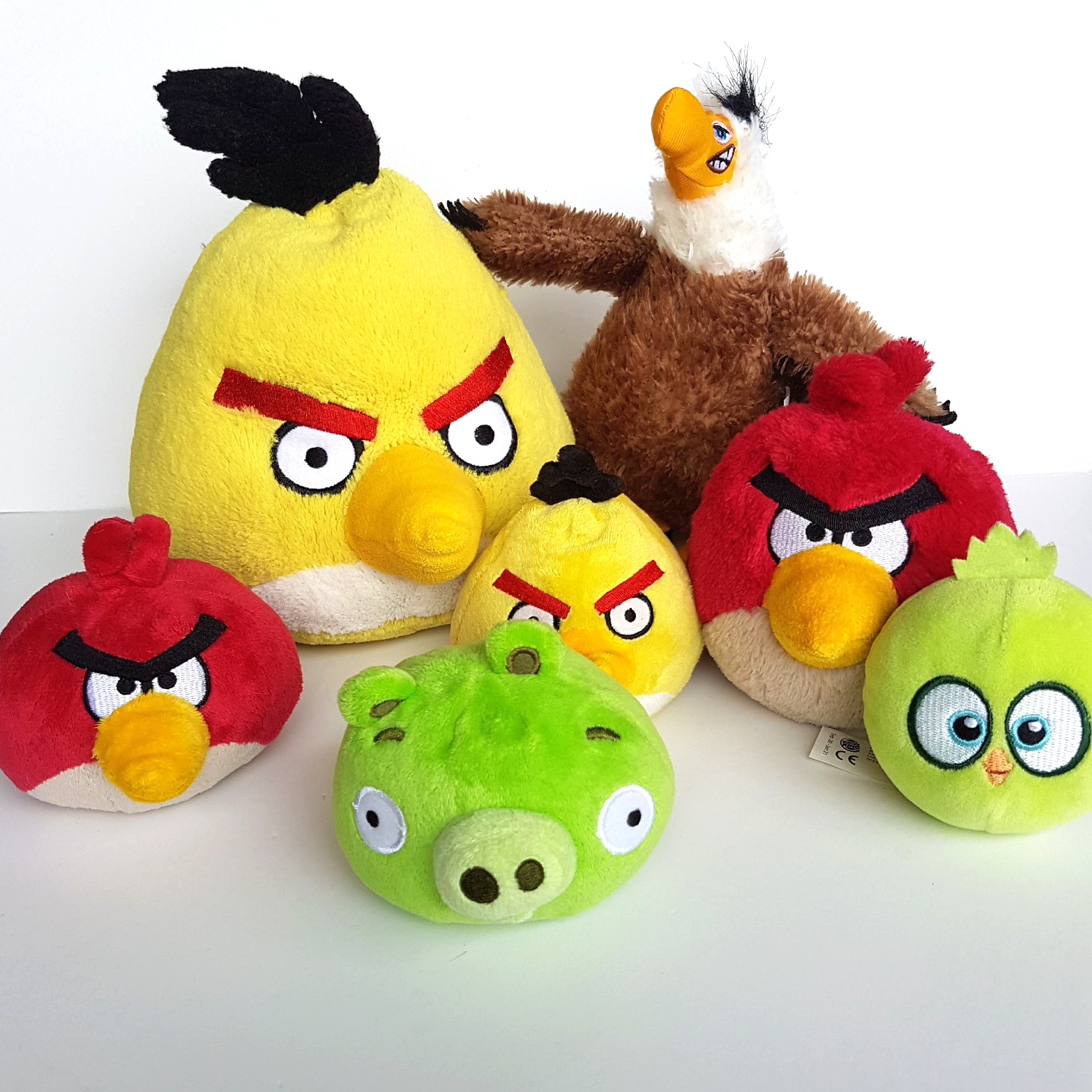 Angry Birds MIXED LOT Chuck Red Pig Eagle Game Plush Stuffed Animal Soft Toy0