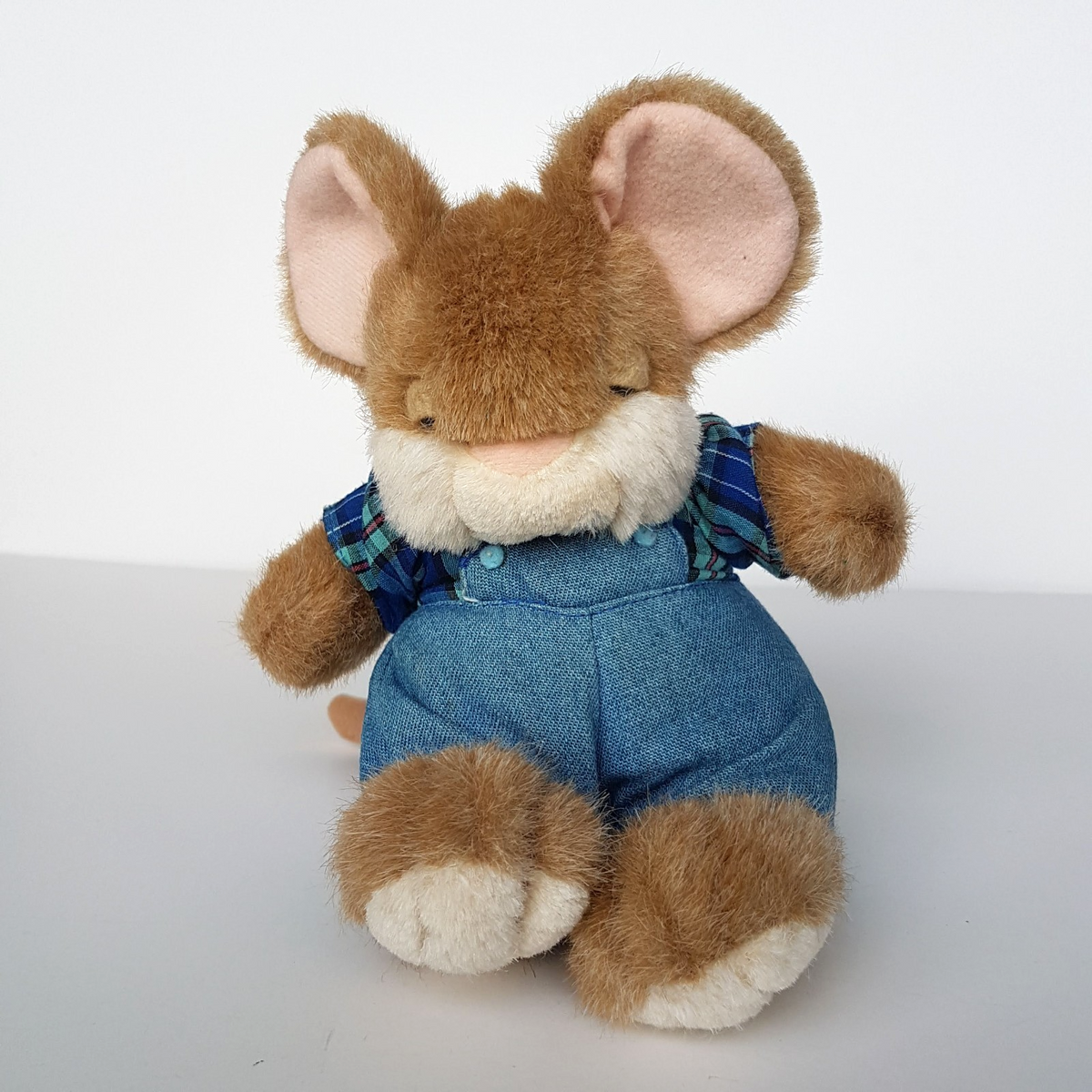 Cute LIL MOUSE in Overalls Plush 17cm Rat Rodent Soft Toy Farmer Stuffed Animal1