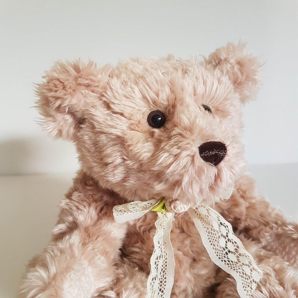 Korimco DUSTY ROSE TEDDY BEAR 27cm Plush Soft Toy Floppy Stuffed Animal Cuddly1