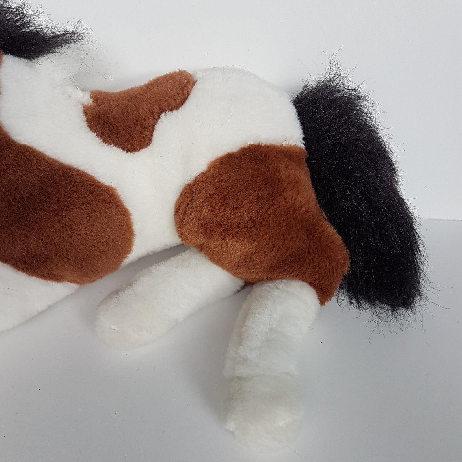 PINTO HORSE PONY Floppy Plush Brown White 34cm long Soft Toys Stuffed Animal Pet4