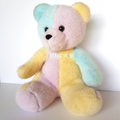 UNITED COLORS OF BENETTON Teddy Bear Colour Block 30cm Plush Rare Stuffed Animal0