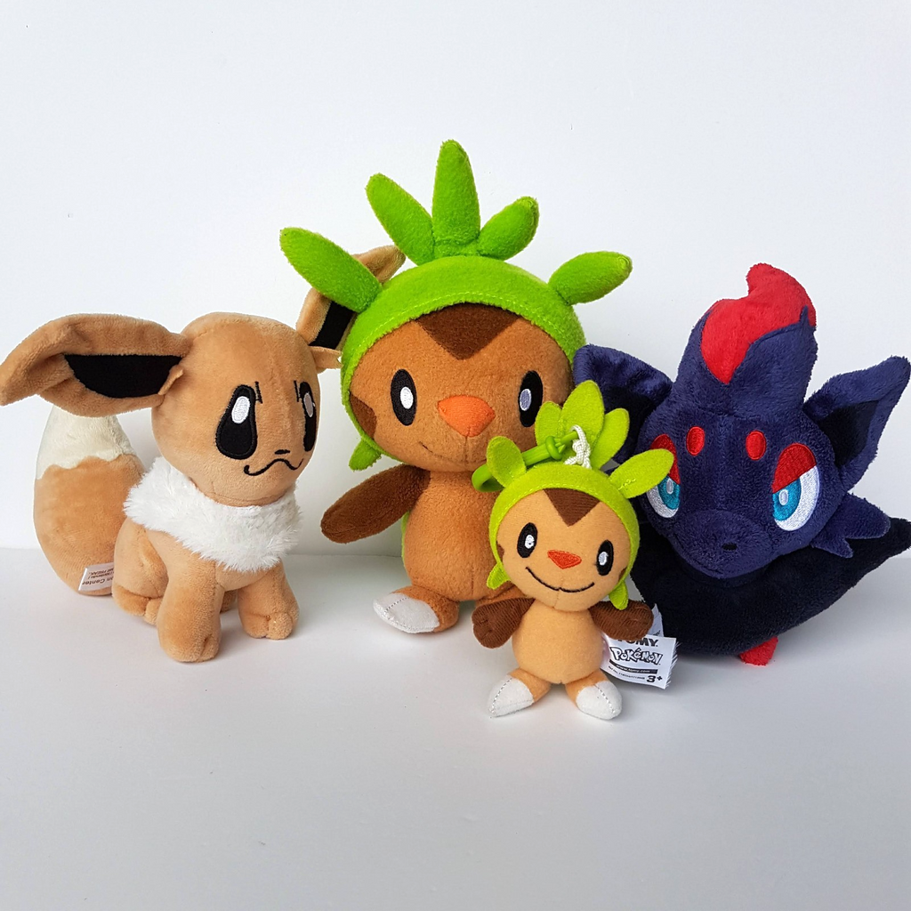 Pokemon CHESPIN ZORUA EEVEE Plush KEYCHAIN Toys Gaming Nintendo Soft Toy Bundle0