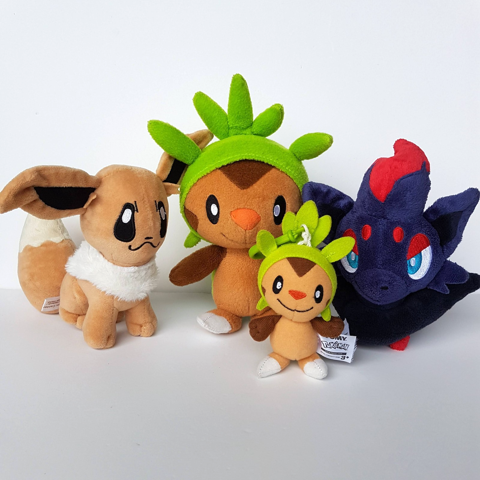 Pokemon CHESPIN ZORUA EEVEE Plush KEYCHAIN Toys Gaming Nintendo Soft Toy Bundle0
