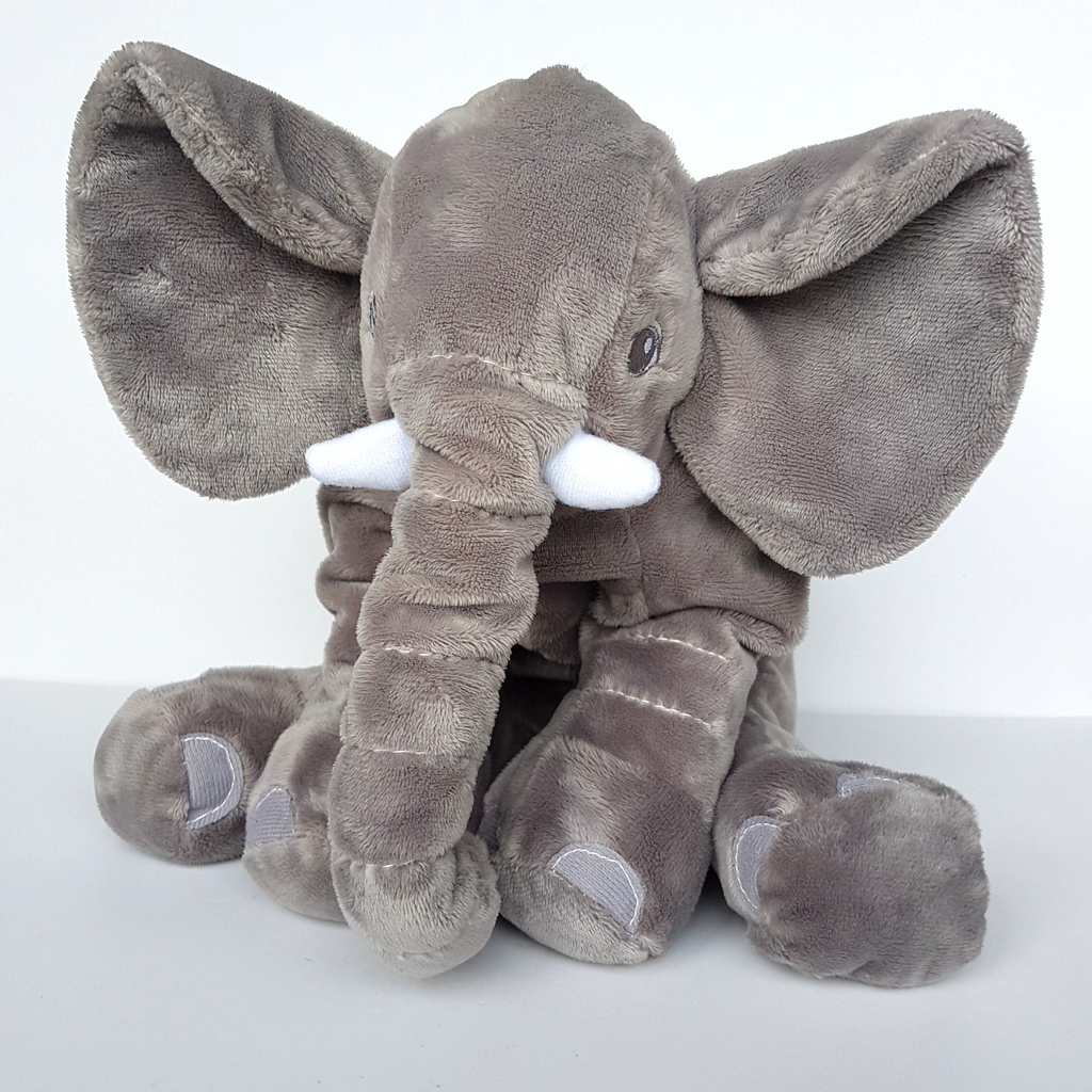 Ikea GREY ELEPHANT 29cm Plush Soft Toy Safari Stuffed Animal Cuddly Soft EUC0