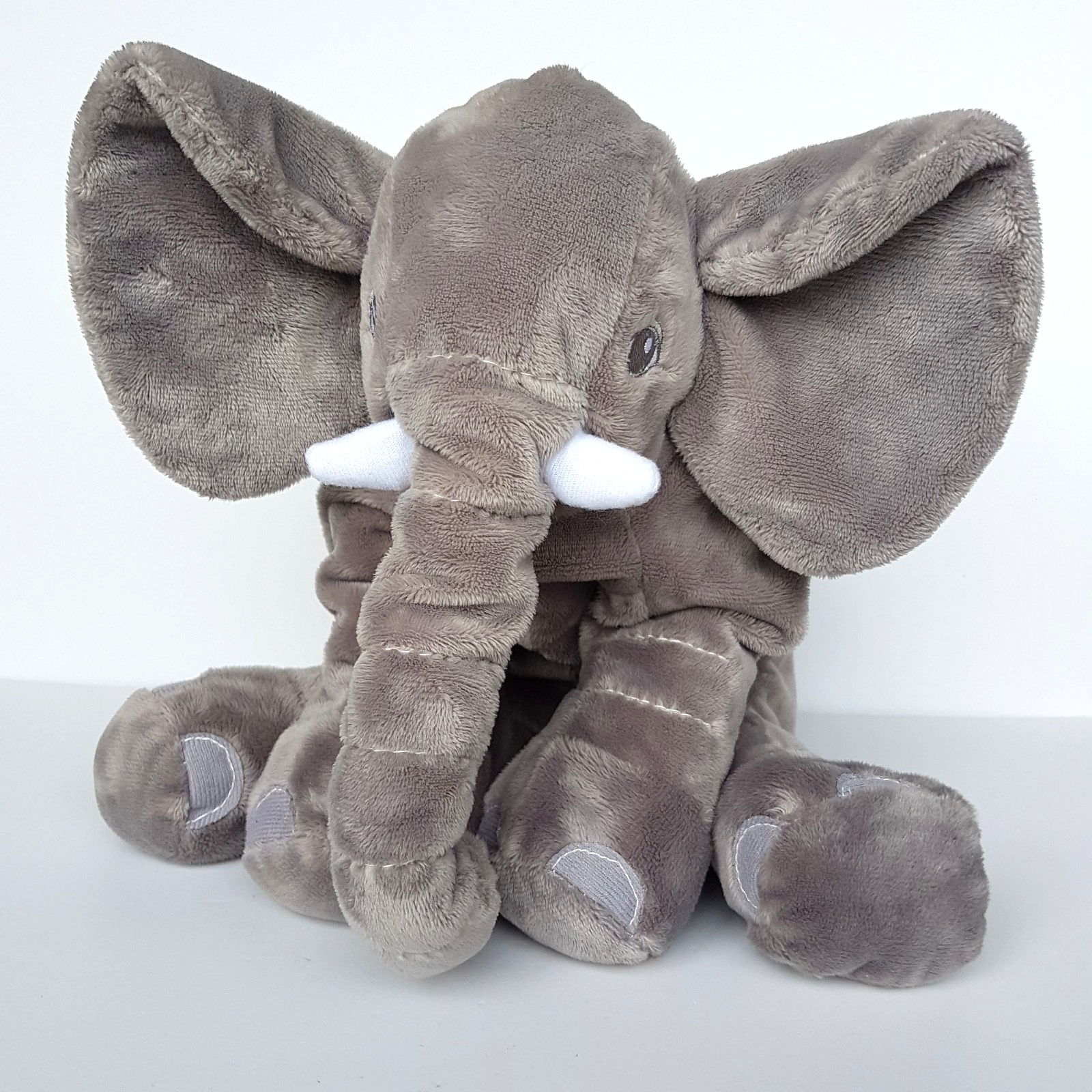 Ikea GREY ELEPHANT 29cm Plush Soft Toy Safari Stuffed Animal Cuddly Soft EUC0