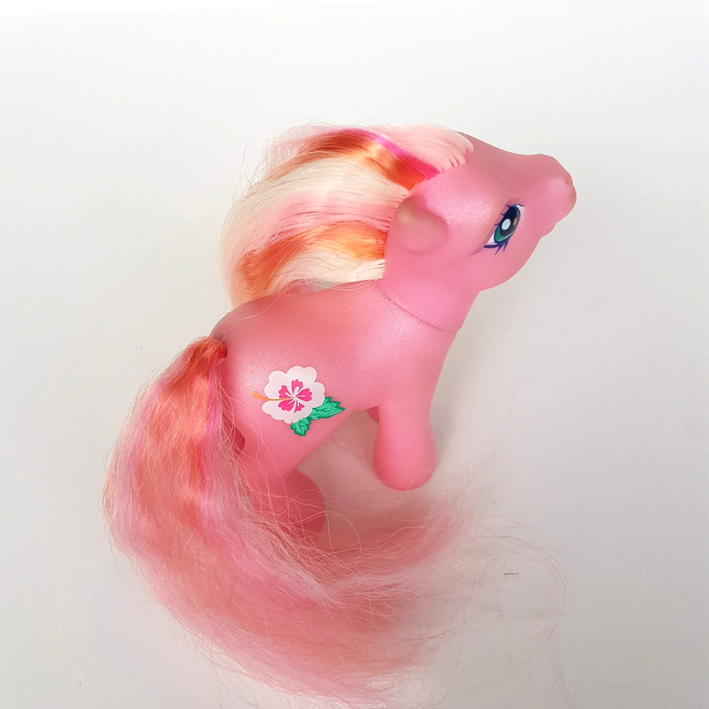 My Little Pony LUAU Horse Hasbro Vinyl Toy 2002 Brushable Tropical Flower Pink10