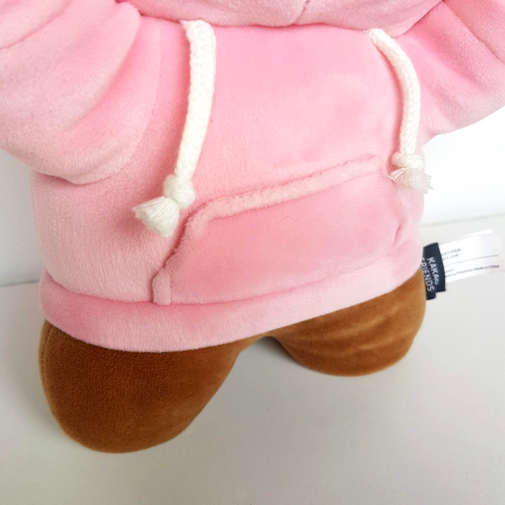 Kakao Friends PINK HOODIE CHOONSIK CAT Genuine 28cm Stuffed Animal Soft Toy CUTE5