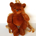 TEDDY BEAR PLUSH BACKPACK Adult Kids 43cm Soft Toy Bag Cuddly Adjustable Animal0