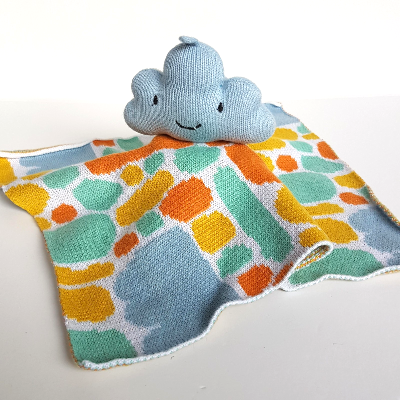 Better World Arts CLOUD LOVEY Knit Plush Soft Toy Comforter Security Blanket Toy0