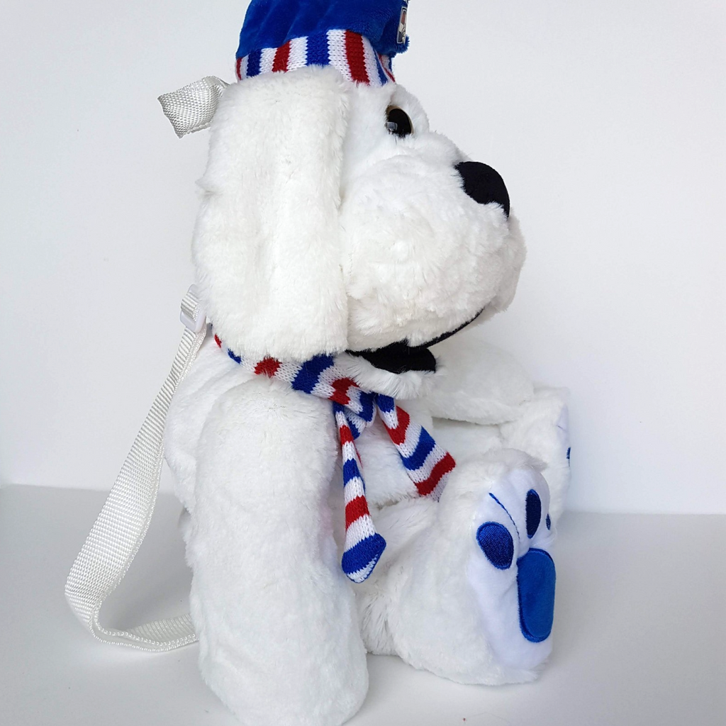 AFL WESTERN BULLDOGS Football Backpack Plush Dog Kids Bag Footy Merchandise Toy11